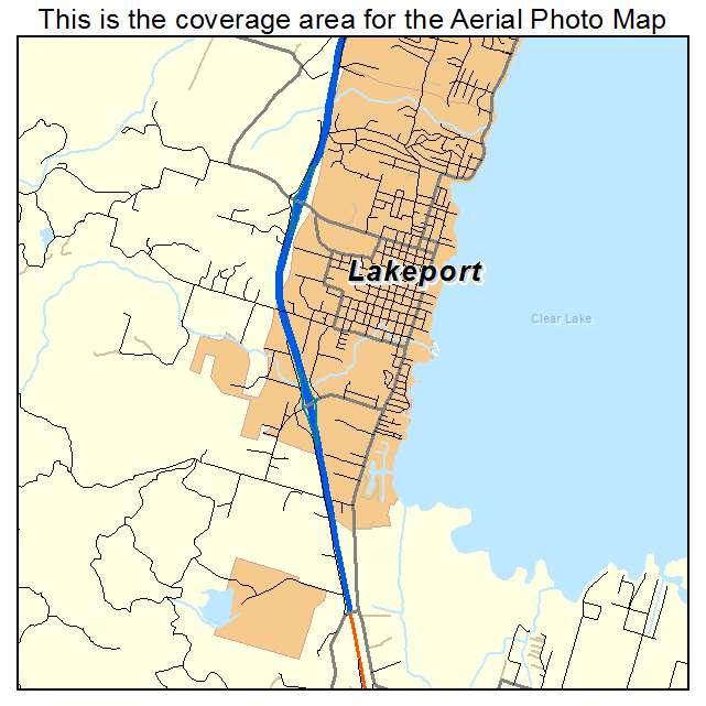 Lakeport, CA location map 