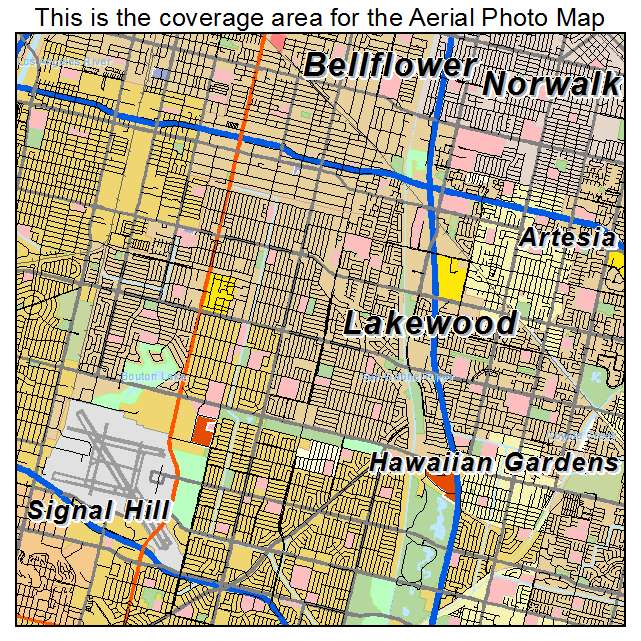 Lakewood, CA location map 