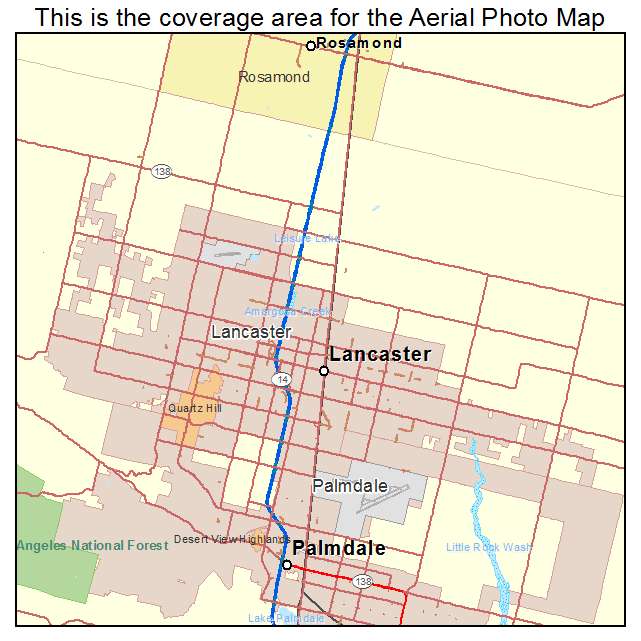Lancaster, CA location map 