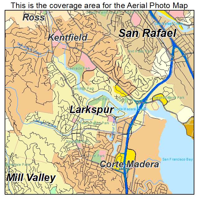 Larkspur, CA location map 