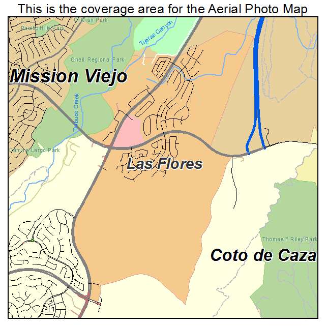 Las Flores, CA location map 