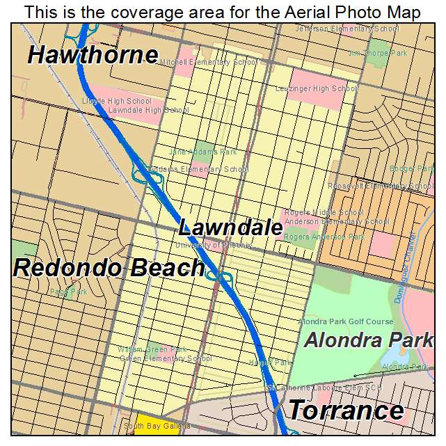 Lawndale, CA location map 