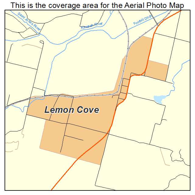 Lemon Cove, CA location map 