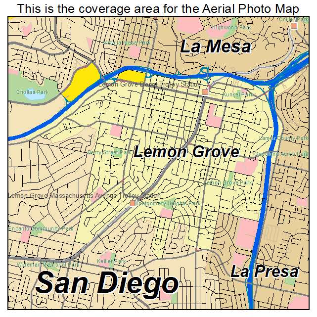 Lemon Grove, CA location map 