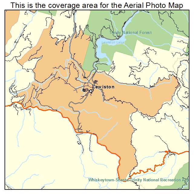 Lewiston, CA location map 