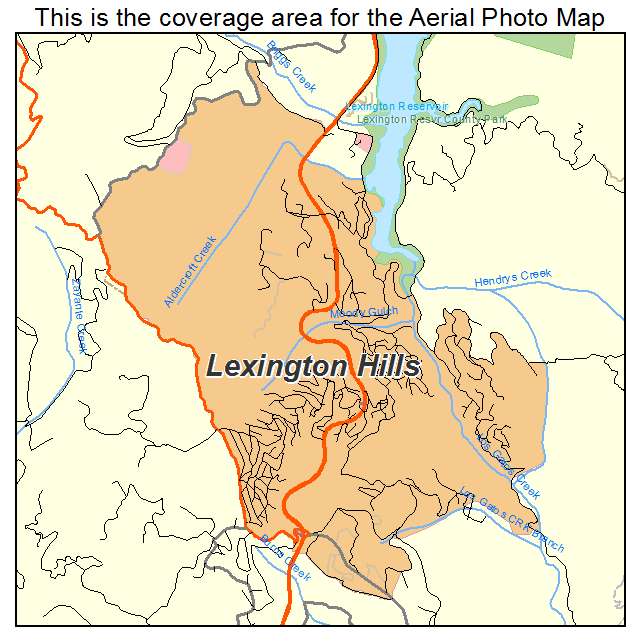 Lexington Hills, CA location map 