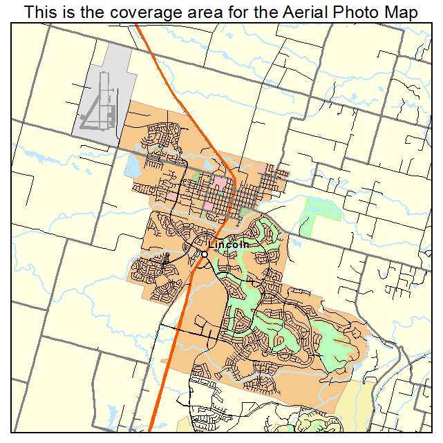 Aerial Photography Map Of Lincoln CA California