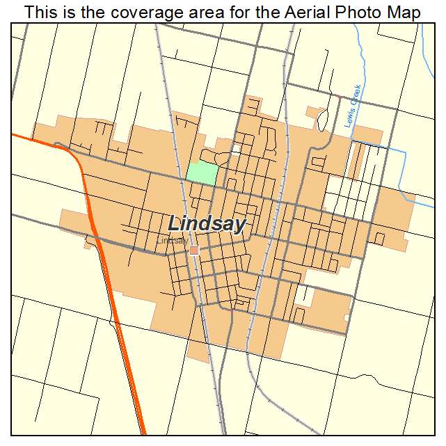 Lindsay, CA location map 