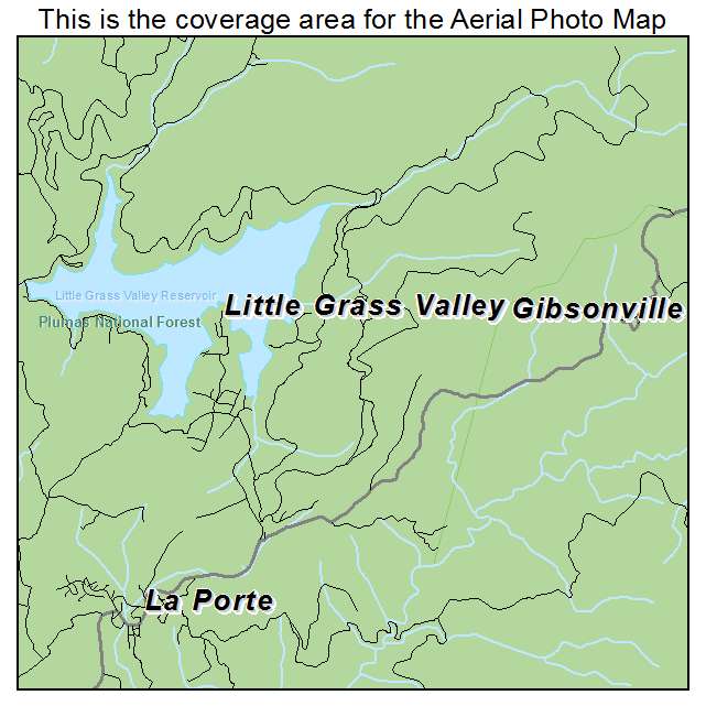 Little Grass Valley, CA location map 