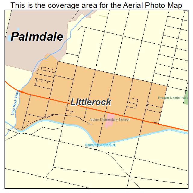 Littlerock, CA location map 