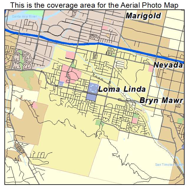 Loma Linda, CA location map 