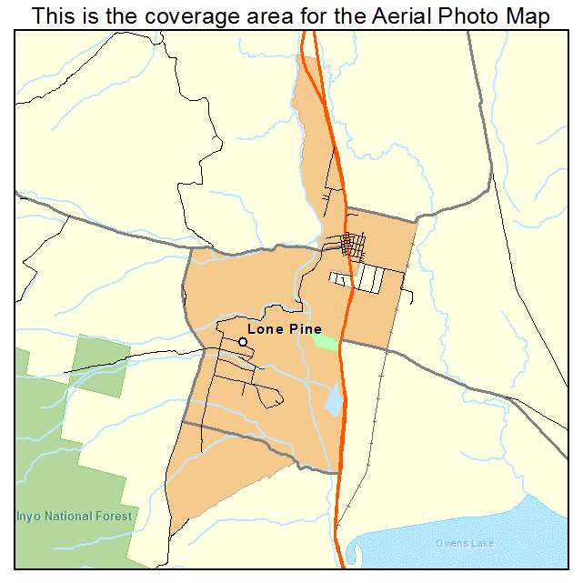 Lone Pine, CA location map 