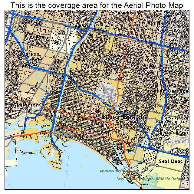 Long Beach, CA location map 