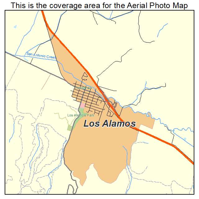 Los Alamos, CA location map 