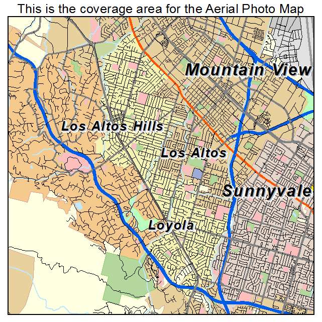 Los Altos, CA location map 