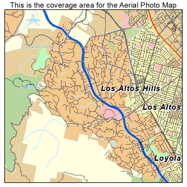 Los Altos Hills, CA location map 