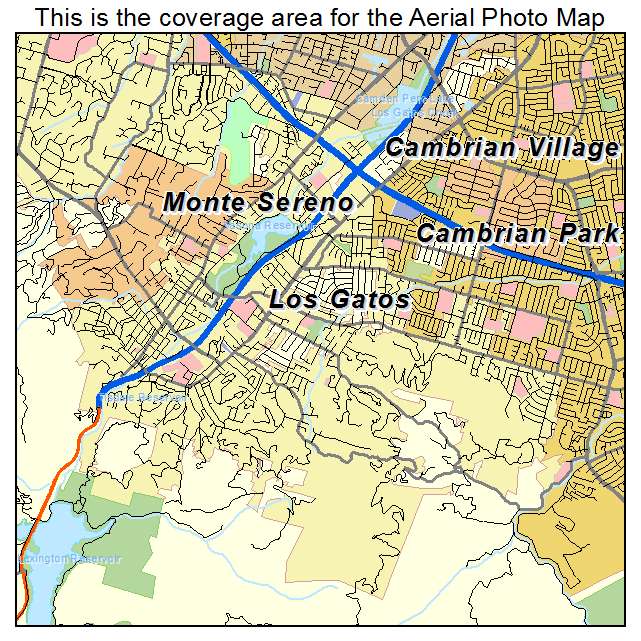 Los Gatos, CA location map 