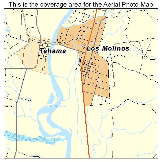 Los Molinos, CA location map 