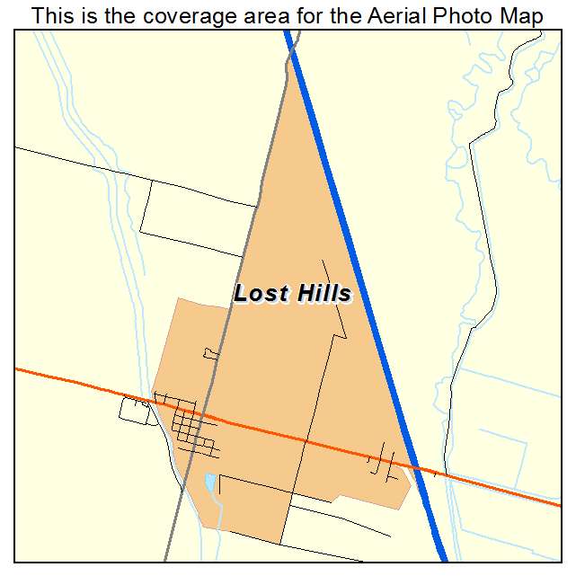 Lost Hills, CA location map 
