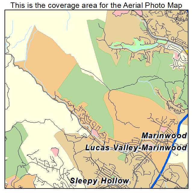 Lucas Valley Marinwood, CA location map 