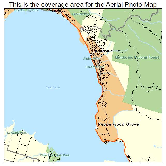 Lucerne, CA location map 