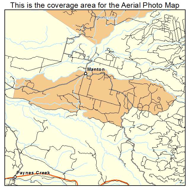 Manton, CA location map 