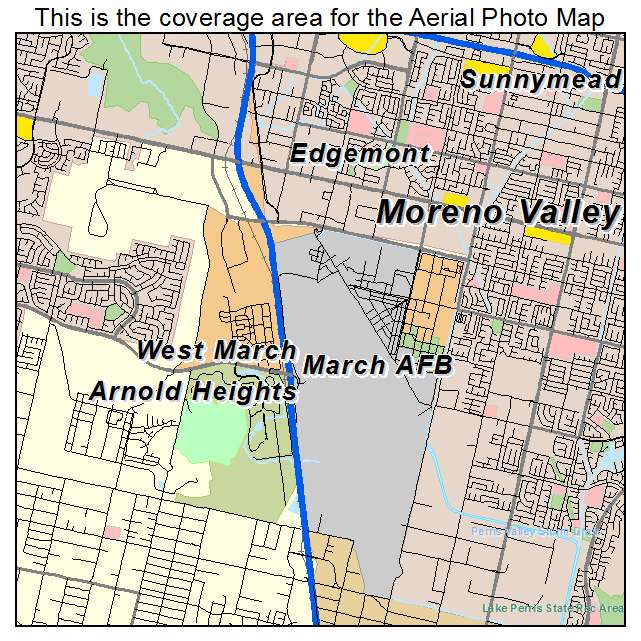 March AFB, CA location map 