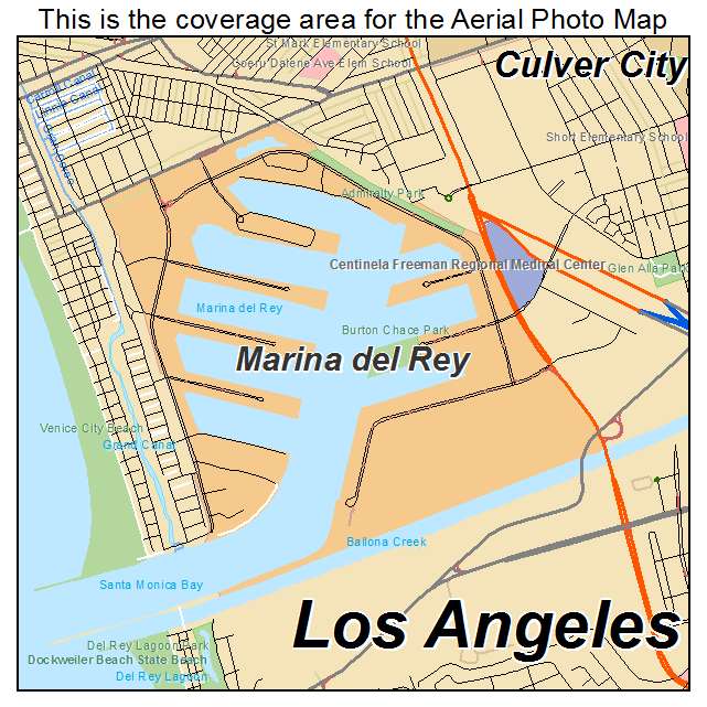Marina del Rey, CA location map 