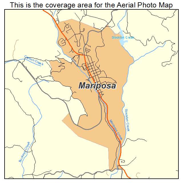 Mariposa, CA location map 