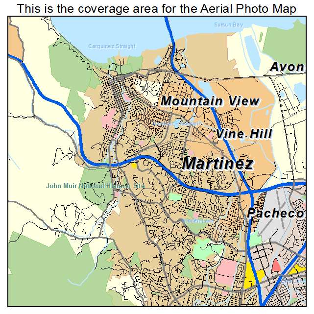 Martinez, CA location map 