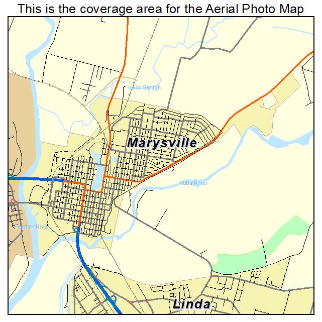Marysville, CA location map 
