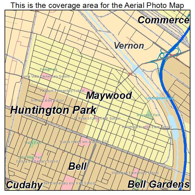 Maywood, CA location map 