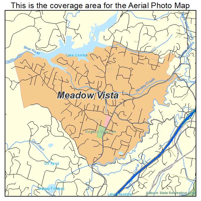 Meadow Vista, CA location map 