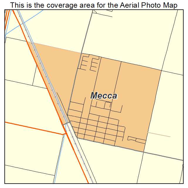 Mecca, CA location map 
