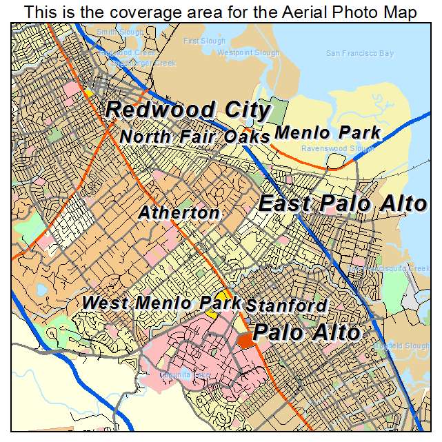 Menlo Park, CA location map 