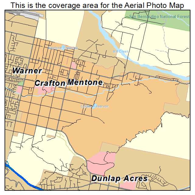 Mentone, CA location map 