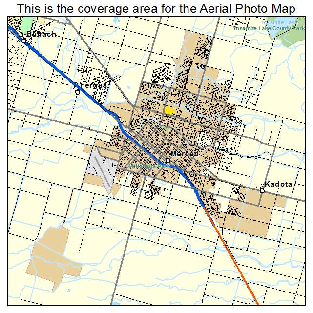 Merced, CA location map 