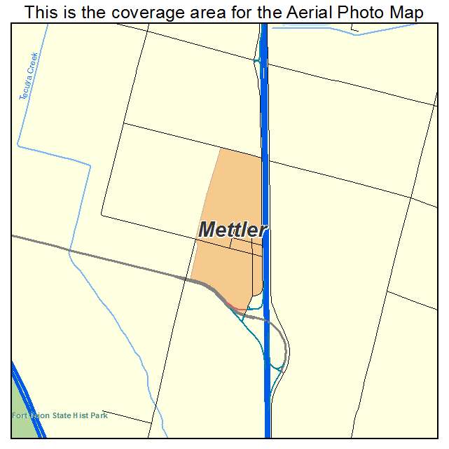 Mettler, CA location map 