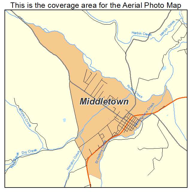 Middletown, CA location map 