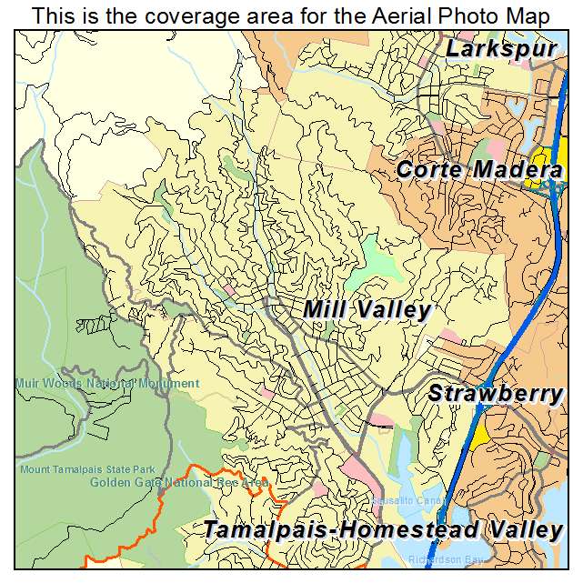 Mill Valley, CA location map 