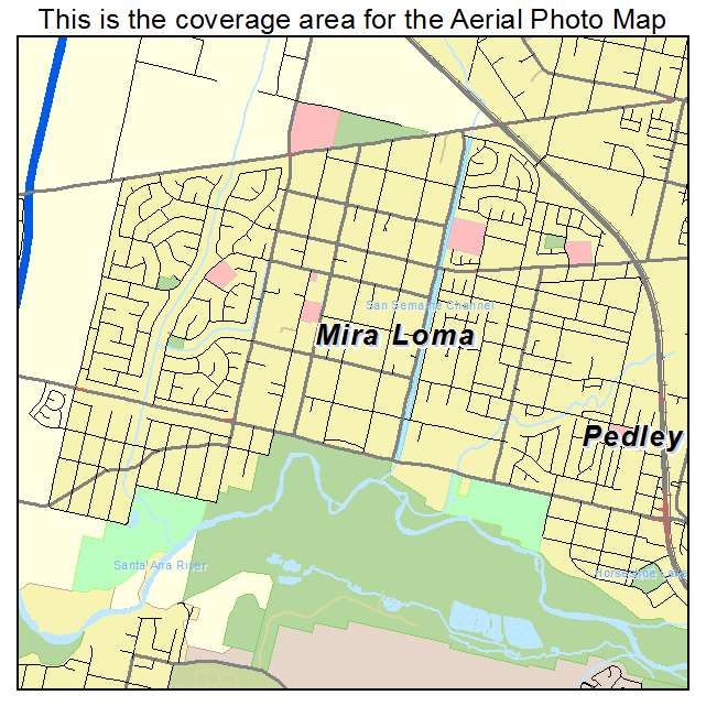 Mira Loma, CA location map 