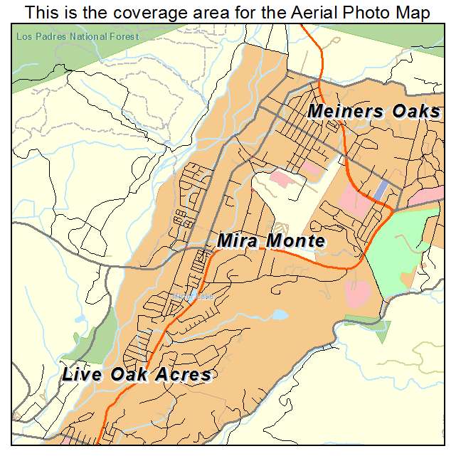 Mira Monte, CA location map 