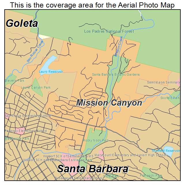 Mission Canyon, CA location map 