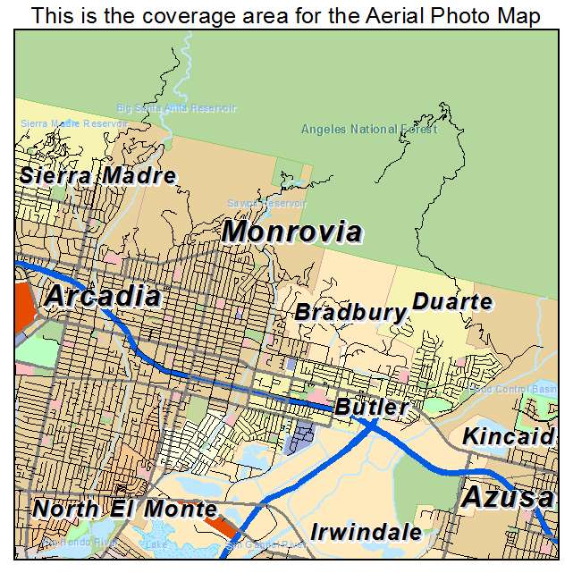 Monrovia, CA location map 