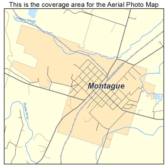 Montague, CA location map 