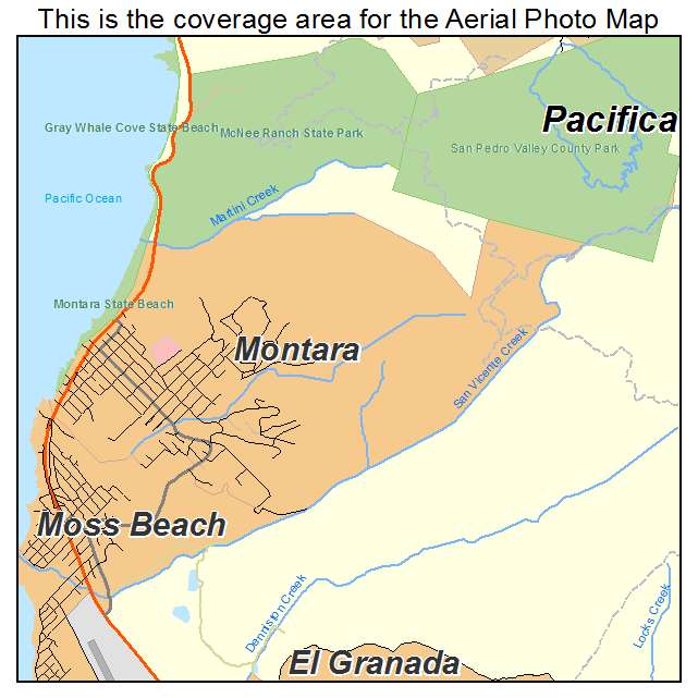 Montara, CA location map 