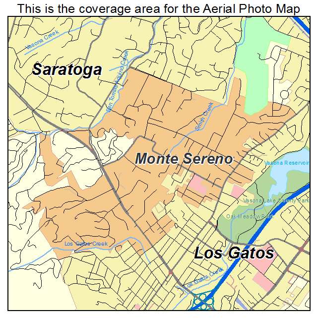 Monte Sereno, CA location map 