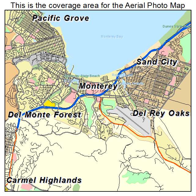 Monterey, CA location map 
