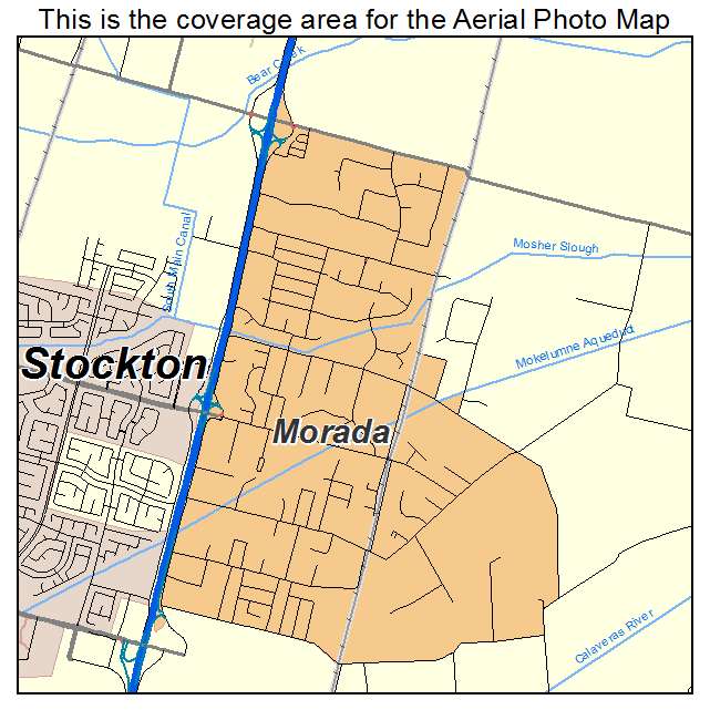 Morada, CA location map 