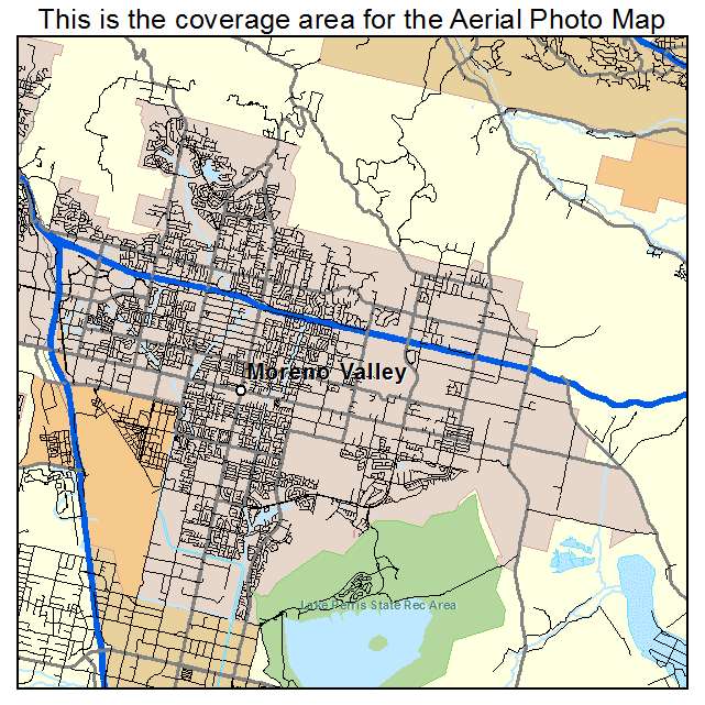 Moreno Valley, CA location map 